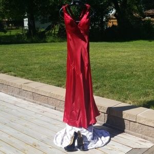 Red Satin Gown